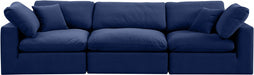 Comfy Velvet Sofa Blue - 189Navy-S119 - Vega Furniture