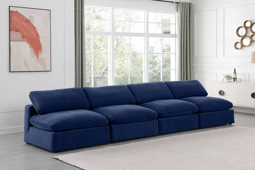 Comfy Velvet Sofa Blue - 189Navy-S156 - Vega Furniture