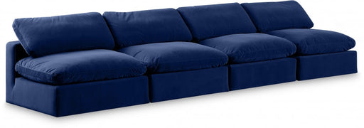 Comfy Velvet Sofa Blue - 189Navy-S156 - Vega Furniture