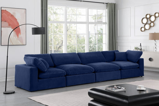 Comfy Velvet Sofa Blue - 189Navy-S158 - Vega Furniture