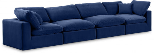 Comfy Velvet Sofa Blue - 189Navy-S158 - Vega Furniture