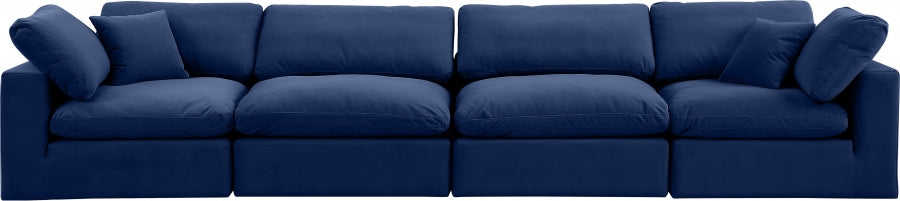 Comfy Velvet Sofa Blue - 189Navy-S158 - Vega Furniture