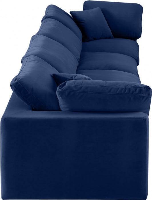 Comfy Velvet Sofa Blue - 189Navy-S158 - Vega Furniture