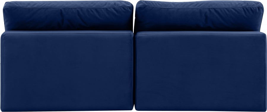 Comfy Velvet Sofa Blue - 189Navy-S78 - Vega Furniture