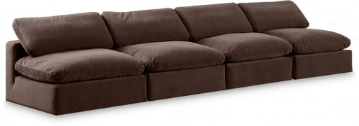 Comfy Velvet Sofa Brown - 189Brown-S156 - Vega Furniture