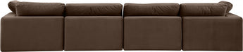 Comfy Velvet Sofa Brown - 189Brown-S158 - Vega Furniture