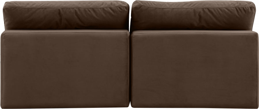 Comfy Velvet Sofa Brown - 189Brown-S78 - Vega Furniture