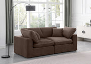 Comfy Velvet Sofa Brown - 189Brown-S80 - Vega Furniture