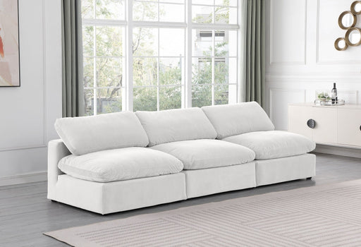 Comfy Velvet Sofa Cream - 189Cream-S117 - Vega Furniture