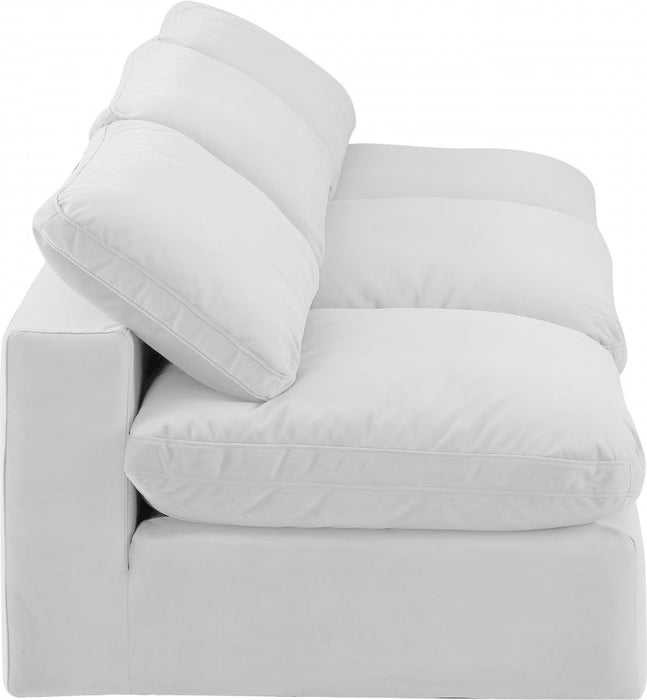 Comfy Velvet Sofa Cream - 189Cream-S117 - Vega Furniture