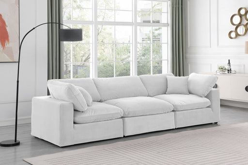 Comfy Velvet Sofa Cream - 189Cream-S119 - Vega Furniture