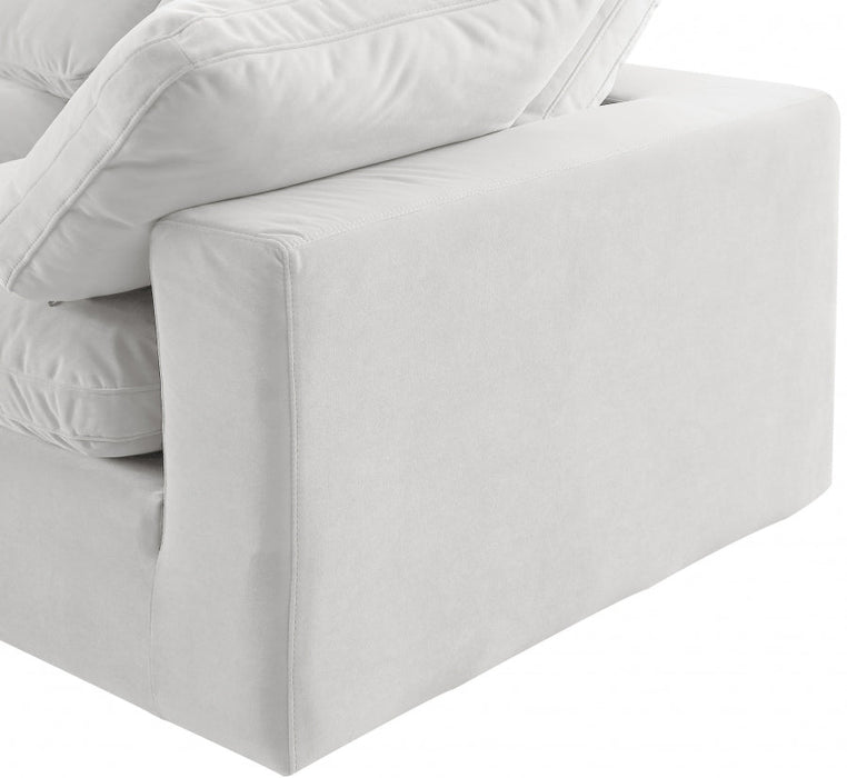 Comfy Velvet Sofa Cream - 189Cream-S119 - Vega Furniture