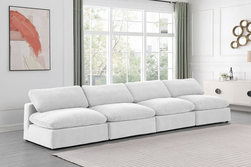 Comfy Velvet Sofa Cream - 189Cream-S156 - Vega Furniture