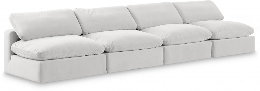 Comfy Velvet Sofa Cream - 189Cream-S156 - Vega Furniture