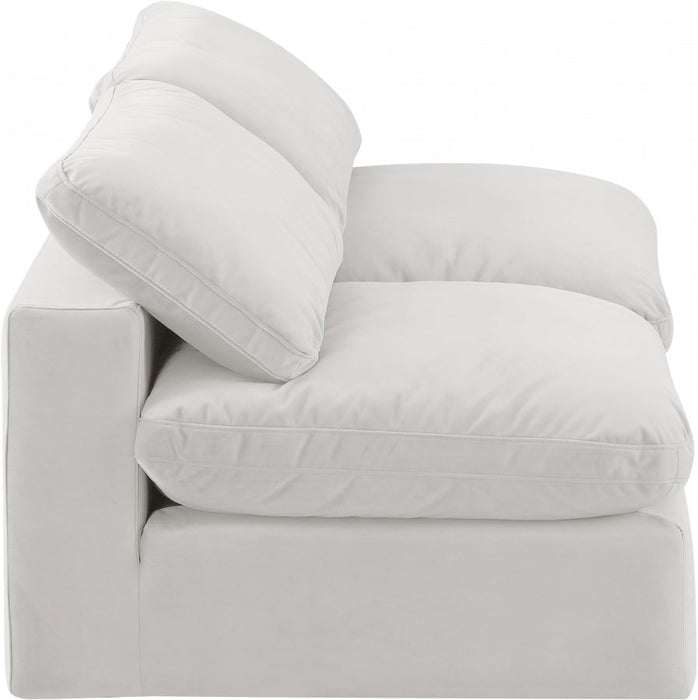 Comfy Velvet Sofa Cream - 189Cream-S78 - Vega Furniture