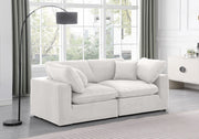 Comfy Velvet Sofa Cream - 189Cream-S80 - Vega Furniture