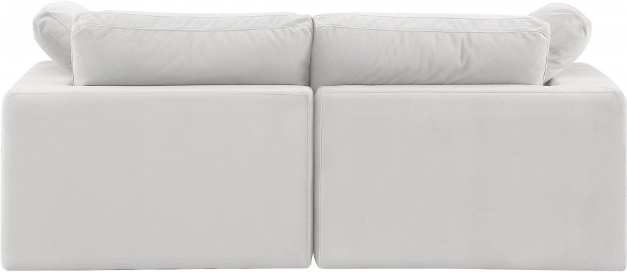 Comfy Velvet Sofa Cream - 189Cream-S80 - Vega Furniture