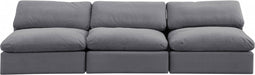 Comfy Velvet Sofa Grey - 189Grey-S117 - Vega Furniture