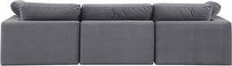 Comfy Velvet Sofa Grey - 189Grey-S119 - Vega Furniture