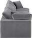 Comfy Velvet Sofa Grey - 189Grey-S119 - Vega Furniture