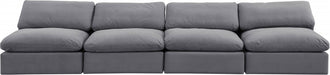 Comfy Velvet Sofa Grey - 189Grey-S156 - Vega Furniture