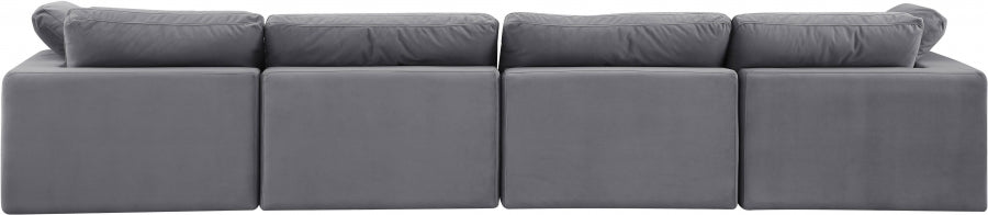 Comfy Velvet Sofa Grey - 189Grey-S158 - Vega Furniture
