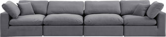 Comfy Velvet Sofa Grey - 189Grey-S158 - Vega Furniture