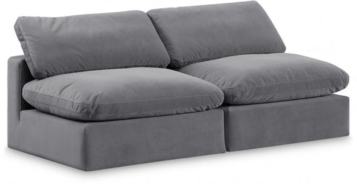 Comfy Velvet Sofa Grey - 189Grey-S78 - Vega Furniture