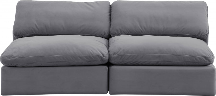 Comfy Velvet Sofa Grey - 189Grey-S78 - Vega Furniture