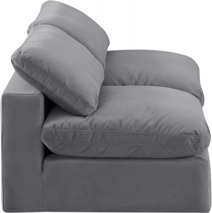 Comfy Velvet Sofa Grey - 189Grey-S78 - Vega Furniture