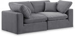 Comfy Velvet Sofa Grey - 189Grey-S80 - Vega Furniture