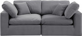 Comfy Velvet Sofa Grey - 189Grey-S80 - Vega Furniture