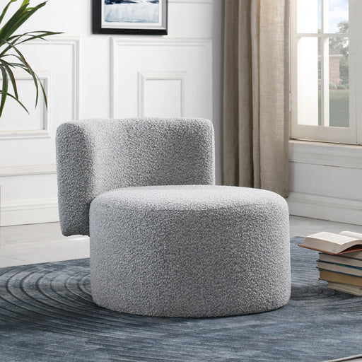 Como Grey Boucle Fabric Accent Chair - 567Grey - Vega Furniture