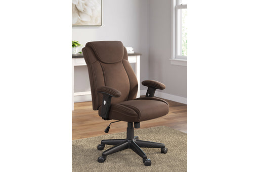 Corbindale Brown/Black Home Office Chair - H220-05A - Vega Furniture