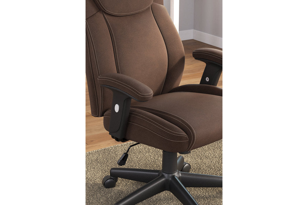 Corbindale Brown/Black Home Office Chair - H220-05A - Vega Furniture