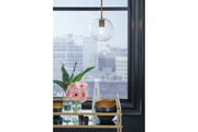 Cordunn Clear/Brass Pendant Light - L000978 - Vega Furniture