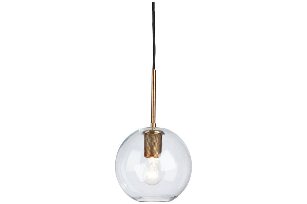 Cordunn Clear/Brass Pendant Light - L000978 - Vega Furniture