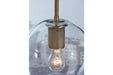 Cordunn Clear/Brass Pendant Light - L000978 - Vega Furniture
