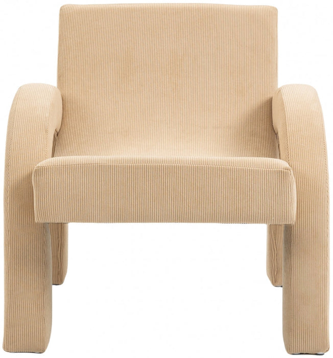 Corduroy Fabric Accent Chair Beige - 413Beige - Vega Furniture