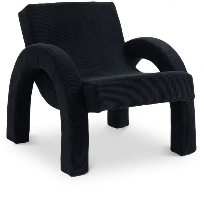 Corduroy Fabric Accent Chair Black - 413Black - Vega Furniture