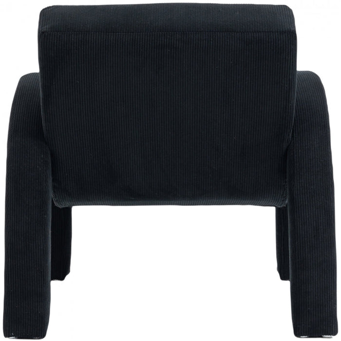 Corduroy Fabric Accent Chair Black - 413Black - Vega Furniture