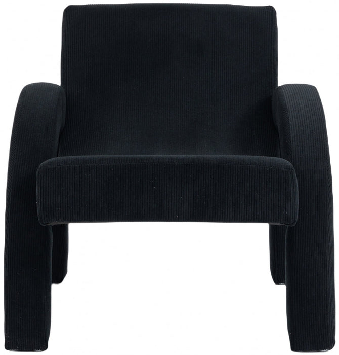 Corduroy Fabric Accent Chair Black - 413Black - Vega Furniture