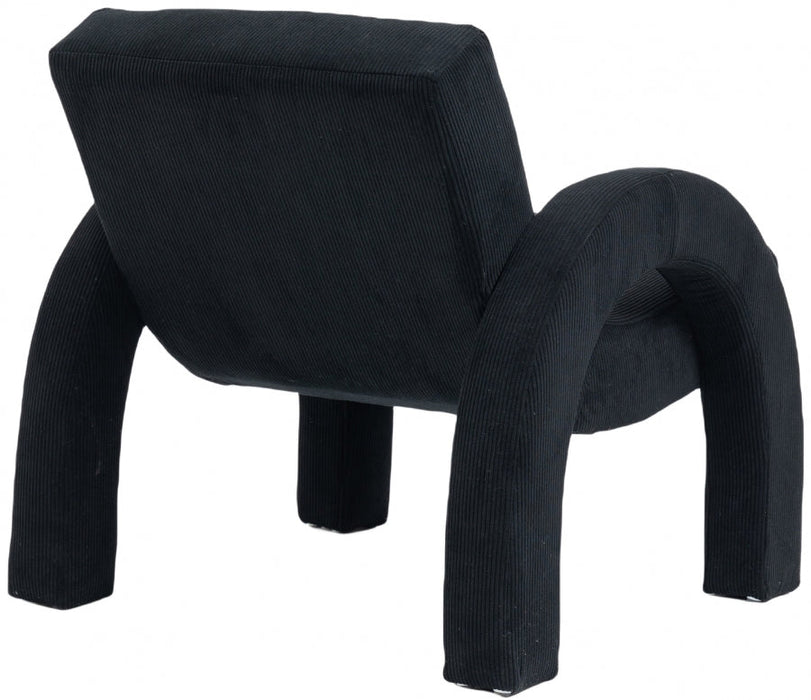 Corduroy Fabric Accent Chair Black - 413Black - Vega Furniture