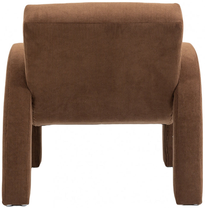 Corduroy Fabric Accent Chair Brown - 413Brown - Vega Furniture