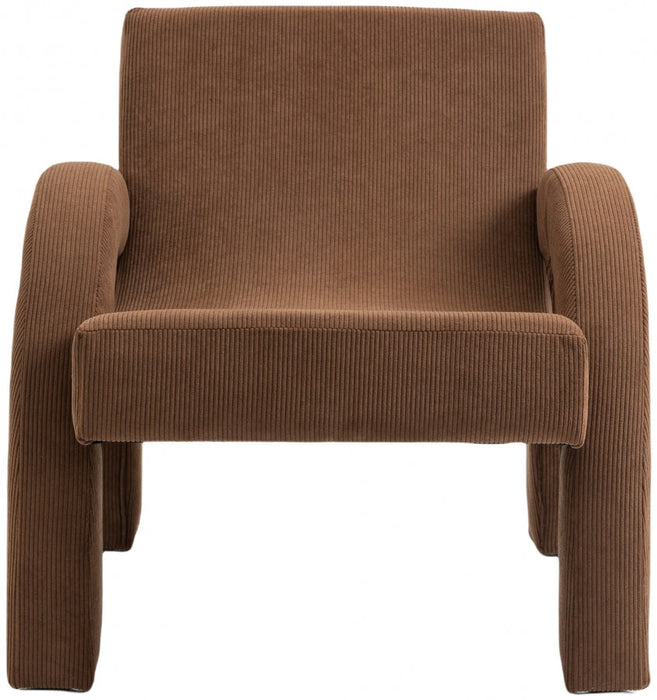 Corduroy Fabric Accent Chair Brown - 413Brown - Vega Furniture