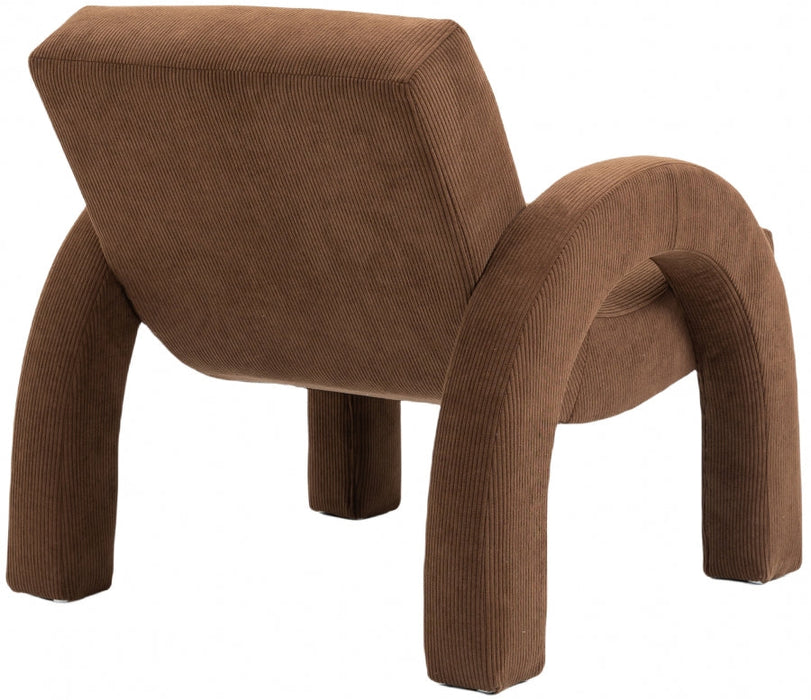 Corduroy Fabric Accent Chair Brown - 413Brown - Vega Furniture