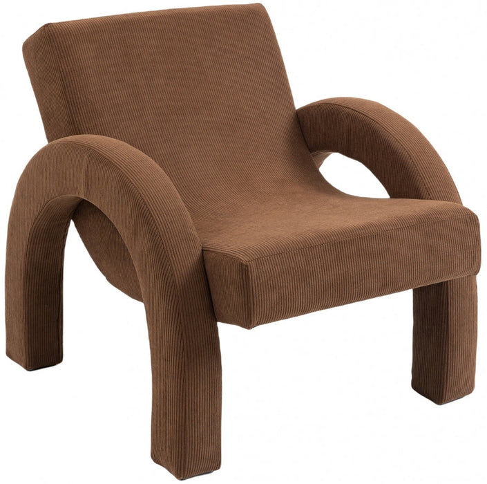 Corduroy Fabric Accent Chair Brown - 413Brown - Vega Furniture