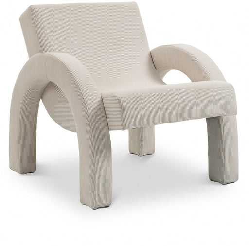 Corduroy Fabric Accent Chair Cream - 413Cream - Vega Furniture