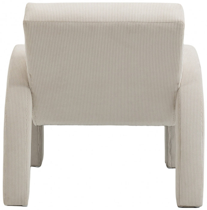 Corduroy Fabric Accent Chair Cream - 413Cream - Vega Furniture