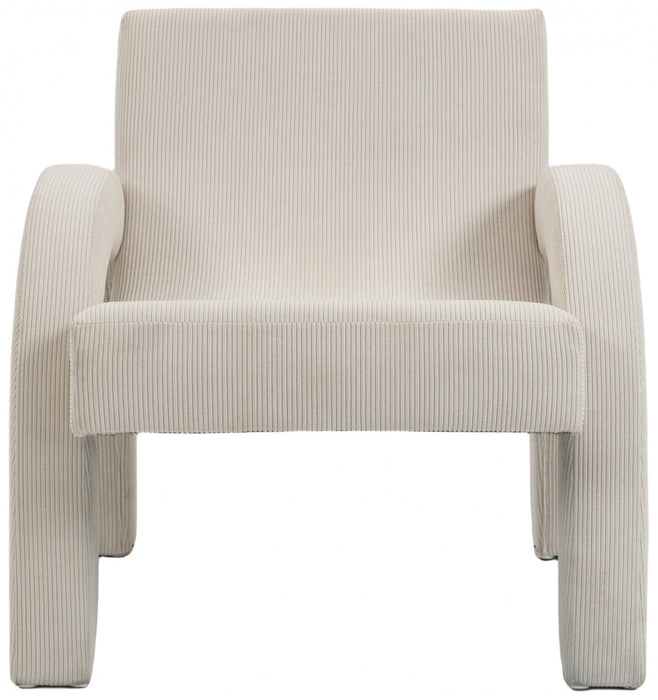 Corduroy Fabric Accent Chair Cream - 413Cream - Vega Furniture